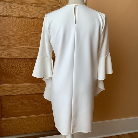 MISS SELFRIDGE Ivory Statement Sleeve Dress Size 6 - Picture 4 of 13